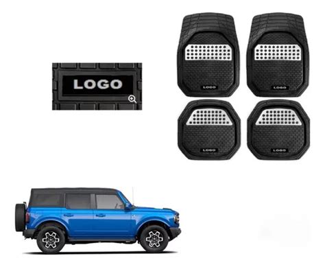 Tapetes 4pz Charola 3d Logo Ford Bronco 2022 2023 2024 2025 Envío gratis