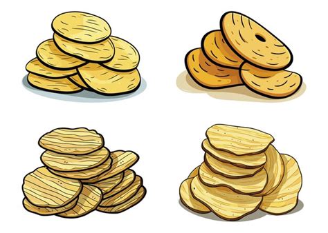 Premium Vector Potato Chips Cartoon Illustration