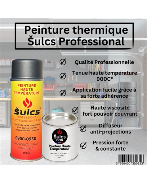 Peinture Haute Température Gris Anthracite 900 professionnelle