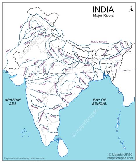 Major Rivers Of India Map Origin Tributaries Major Cities More