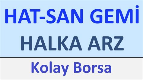 Hat San Halka Arz Yorumu Hatsn Hatsan Halka Arz Youtube