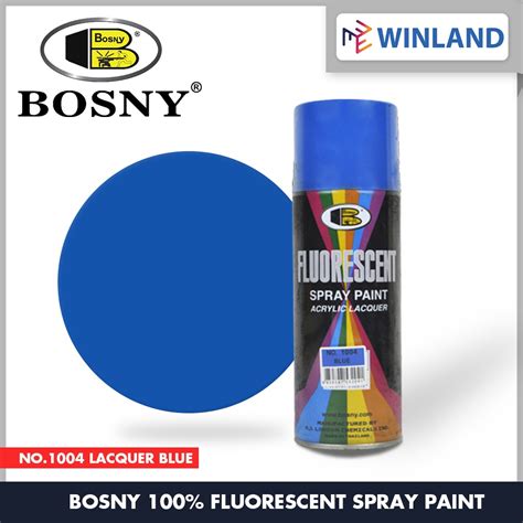 Bosny By Winland Fluorescent Spray Paint Acrylic Lacquer Blue No 1004