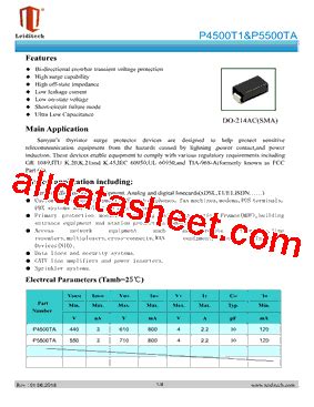 P Ta Datasheet Pdf Shanghai Leiditech Electronic Technology Co Ltd