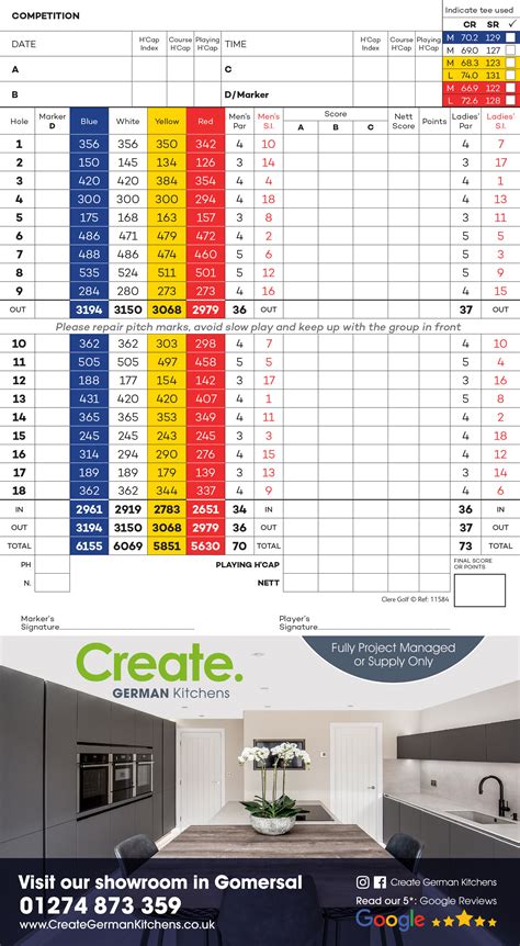 Cleckheaton Golf Club - Scorecard