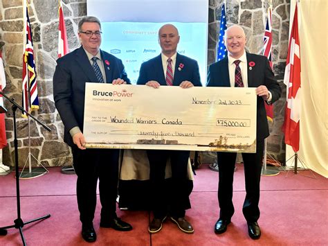 Bruce Power Supplier Sponsorship Program Donates 75 000 To Wounded Warriors Canada Bruce Power