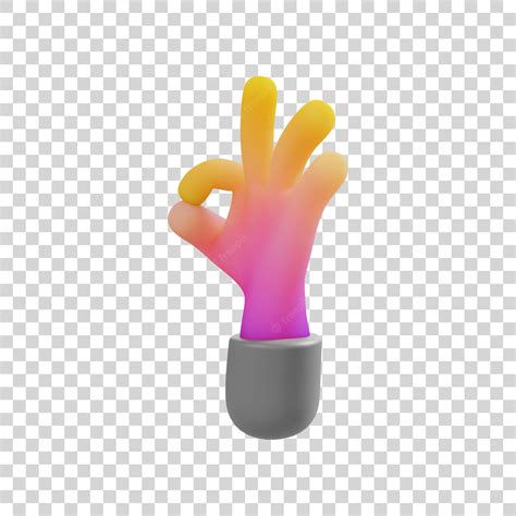 Premium Psd Thumb Up Icon Cartoon Character Hand Like Gesture