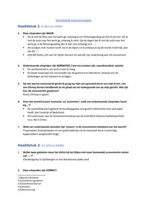 Samenvatting Economie Sociaal Economische Vraagstukken Hoofdstuk