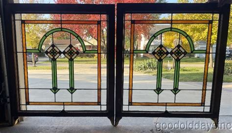 Antique Stained Glass Windows Vintage Bungalow Windows