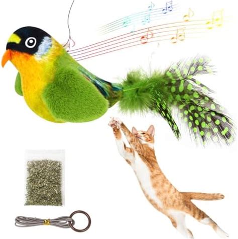 Voulliy Simulation Bird Interactive Cat Toy For Indoor Cats Automatic