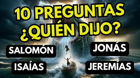 10 PREGUNTAS BÍBLICAS QUIEN DIJO QUIZ BÍBLICO YouTube