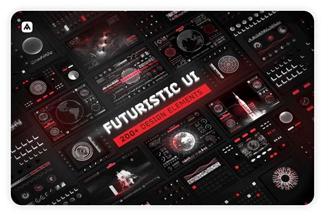 Futuristic UI - 200 design elements | Graphic Objects ~ Creative Market