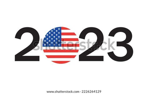 Logo Design 2023 E Usa Flag Stock Vector (Royalty Free) 2226264129 ...