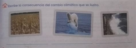 Escribe la consecuencia del cambio climático se ilustra ayuda porfa es