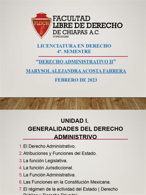 Unidad 1 Generalidades Del Derecho Administrativo Pdf Estado