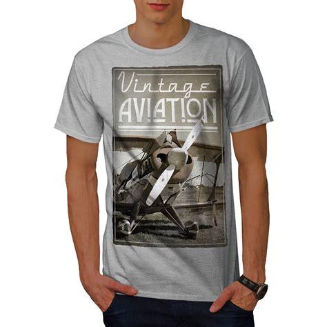 Wellcoda Vintage Aviation Mens T Shirt Retro Graphic Design Printed