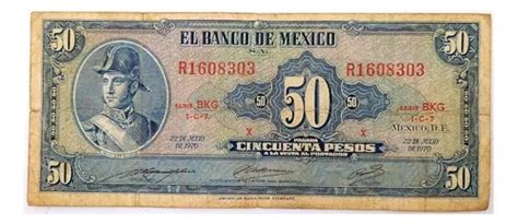 Billete De 50 Pesos Ignacio Allende 1970 Banco De México en venta en El