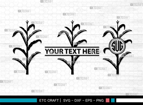 Corn Stalk SVG Monogram Corn Stalk SVG Graphic By Pixel Elites