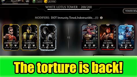 White Lotus Tower Boss 200 And Reward MK Mobile YouTube