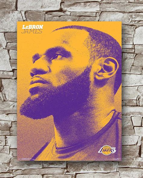 Los Angeles Lakers Lebron James Poster Standard Size 18 Inches By 24