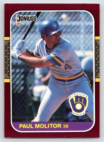 1987 Donruss Opening Day Paul Molitor Milwaukee Brewers 54 EBay