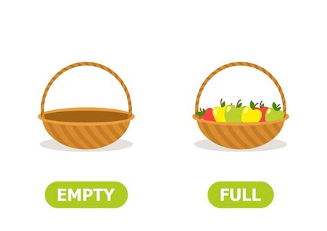 Premium Vector Full And Empty Basket