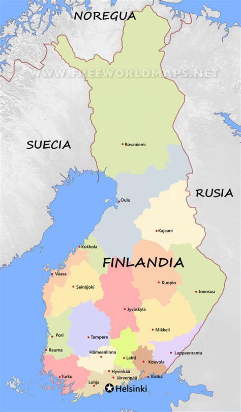 Mapa Finlandia Mapa