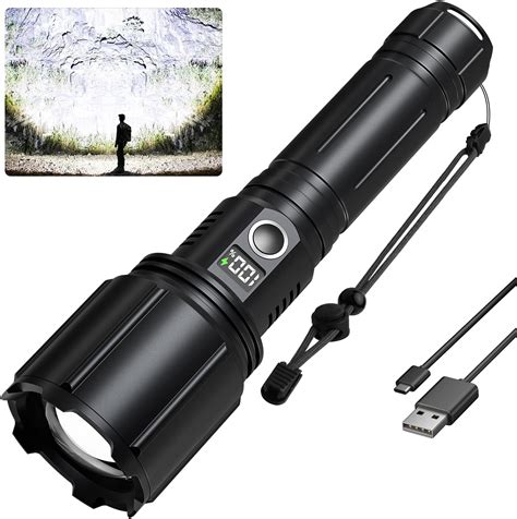 Rechargeable Flashlights High Lumens Flash Light 900000 Lumen Super Bright Led Flashlight 5