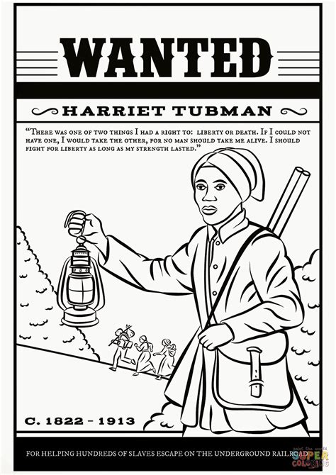 Harriet Tubman coloring page | Free Printable Coloring Pages