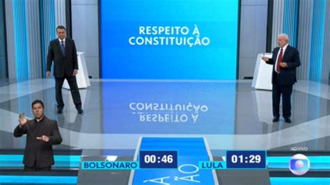 V Deo Debate Na Globo Lula E Bolsonaro Debatem Sobre Respeito