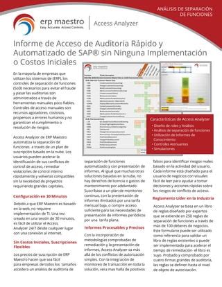 Spanish Segregation Of Duties Analysis Datasheet Final Pdf