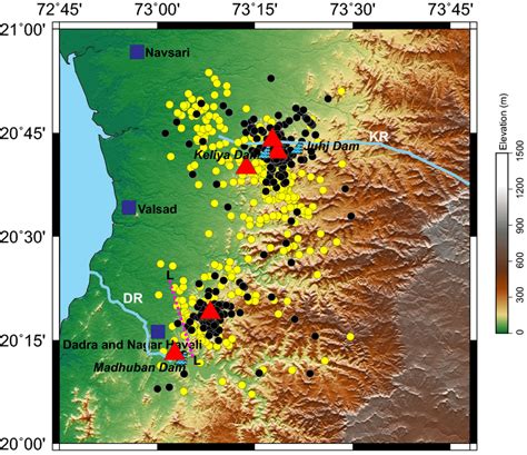 Epicentral Distribution Of Earthquakes Filled Circles Located By The