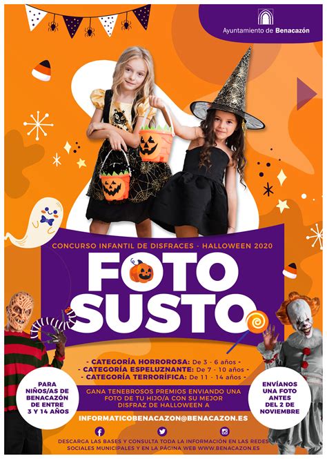 Concurso Infantil De Disfraces De Halloween Foto Susto