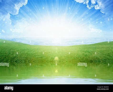 Peaceful Heavenly Background Light From Heaven Bright Sunlight With