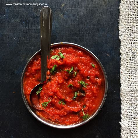 Masterchefmom Tomato Chutney Recipe Thanjavur Style Thakkali Chutney