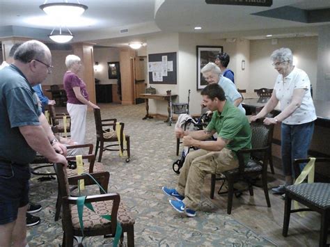 Senior Fitness Class At Assisted Living Community