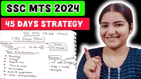 Ssc Mts 45 Days Study Plan 🔥 Best Plan To Crack Ssc Mts 2024ssc