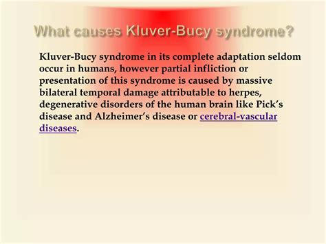 Kluver Bucy Syndrome Ppt