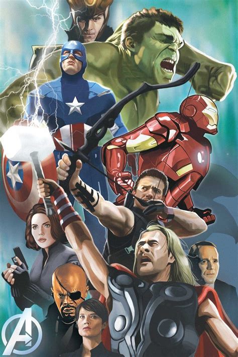 the avengers movie poster with many characters