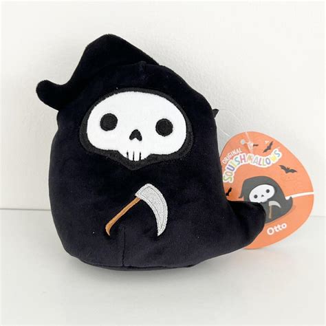 Bnwt Otto The Grim Reaper Halloween Squishmallow Depop