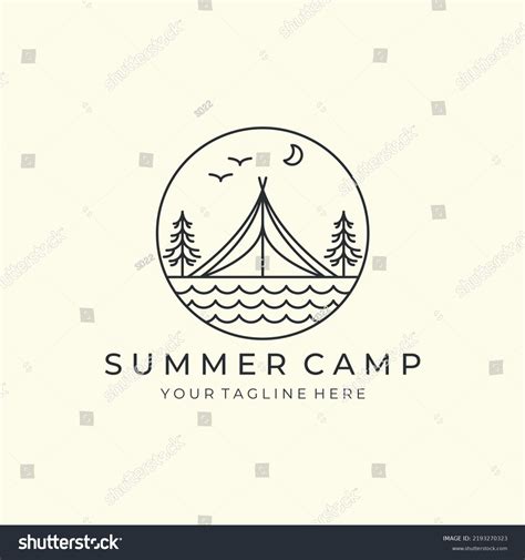 Camp Linear Emblem Style Logo Vector Stock Vector (Royalty Free ...