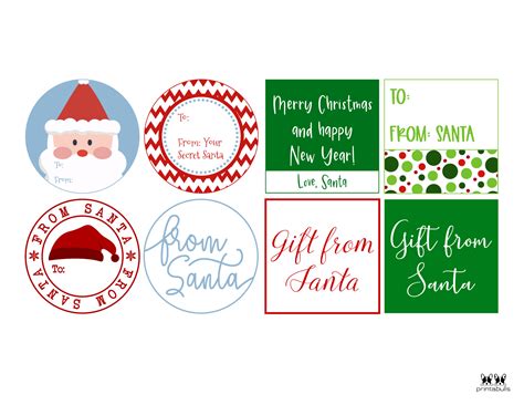 Santa Gift Tags Free Printable Tags Labels Printabulls