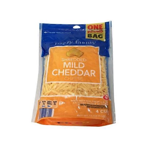 Happy Farms Mild Cheddar Shredded Cheese Oz From Aldi Instacart