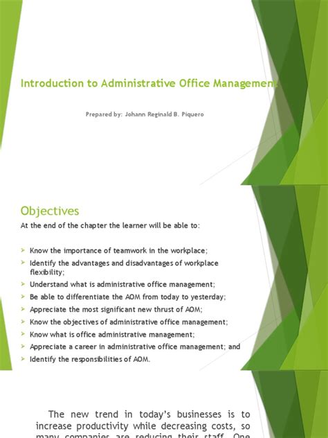 1 Introduction To Administrative Office Management Pdf Employment