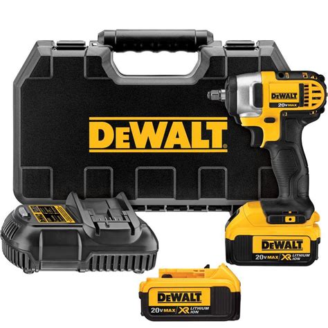 DEWALT 20 Volt MAX Lithium Ion Cordless 3 8 In Impact Wrench Kit With