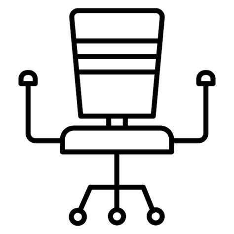 Icono De La Silla De Oficina Vector Premium