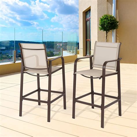 Amazon Patio Bar Stools Chair Of Outdoor Bar Heigt Set All