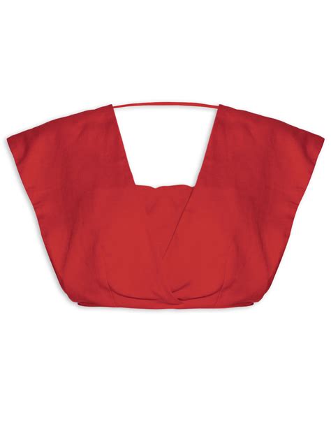 Blusa Linho L Cecci Vermelho Oqvestir