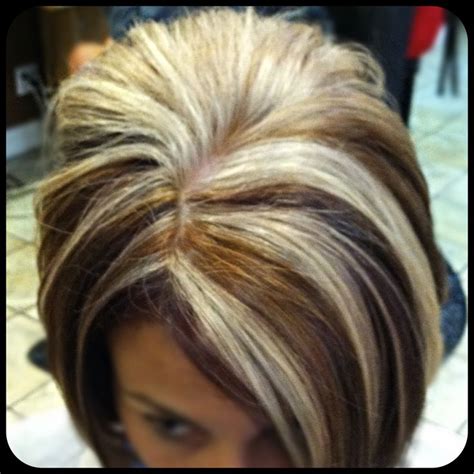 Lots Of Blonde Highlights With Caramel And Violet Hair Color Highlights