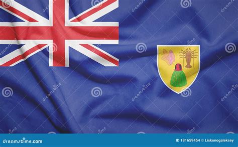 Bandera De Las Islas Turcas Y Caicos Con Textura De Tela Foto De