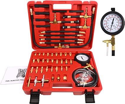 Betooll Pro Fuel Injection Pressure Tester Kit Gauge Psi With